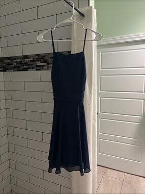 LULUS NAVY SKATER DRESS